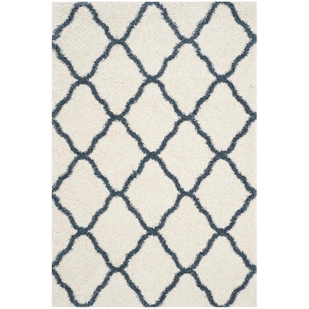 Safavieh 6 x 9 ft. Hudson Shag Power Loomed RugIvory & Slate Blue Medium Rectangle SGH283T-6